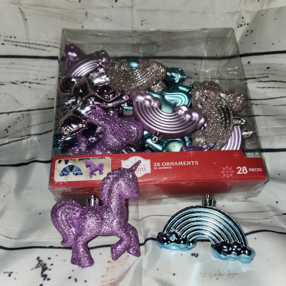 UNICORN  AND CLOUD  ORNAMENTS